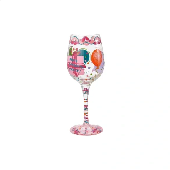 LOLITA hand painted wine glass “It’s My Birthday” - Picture 3 of 6